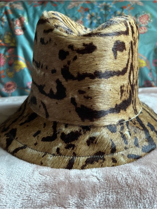 Talbots Accessories - Talbots Leopard Faux-Fur Bucket Hat in Brown and Black